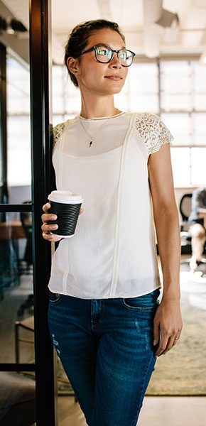 Female with coffee